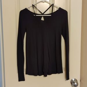 Black long sleeve blouse